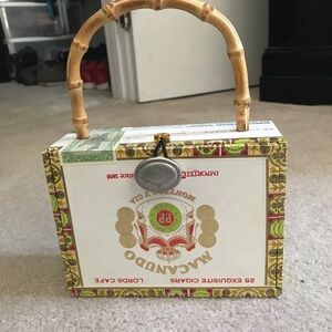 Bamboo Handle Cigar Box Mini Bag